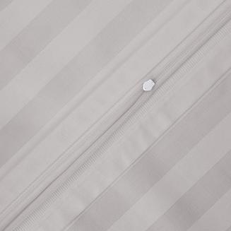Poszewka satyna bambusowo-bawełniana STRIPE GREY 40x40 Darymex jednokolorowa szara