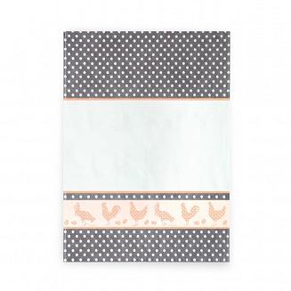 Ścierka kuchenna bawełna egipska 50x70 wzór Folk brązowa