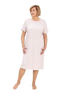 Koszula damska REGINA kod 169 beżowa kwiatowy ornament