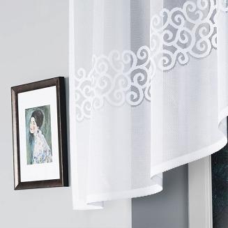 Firanka żakardowa gotowa na żabki DANIELA 250x90 biała