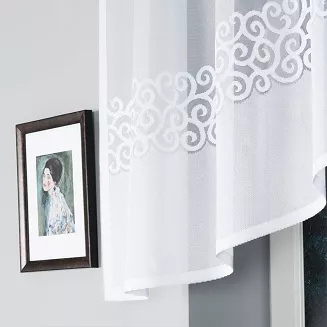 Firanka żakardowa gotowa na żabki DANIELA 250x90 biała