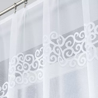 Firanka żakardowa gotowa na żabki DANIELA 250x90 biała