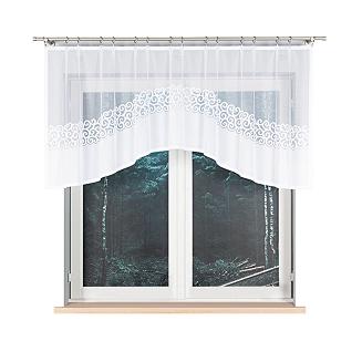 Firanka żakardowa gotowa na żabki DANIELA 250x90 biała