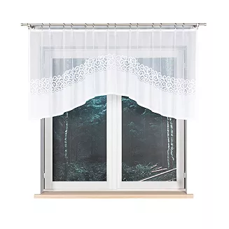 Firanka żakardowa gotowa na żabki DANIELA 250x90 biała