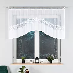 Firanka żakardowa gotowa na żabki DANIELA 250x90 biała