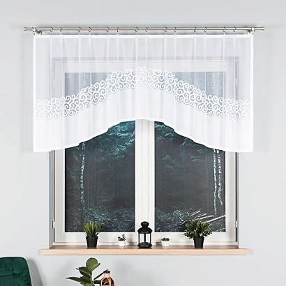 Firanka żakardowa gotowa na żabki DANIELA 250x90 biała