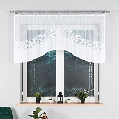 Firanka żakardowa gotowa na żabki DANIELA 250x90 biała