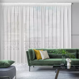 Firana gotowa na taśmie VANESA 350x270 Eurofirany biały