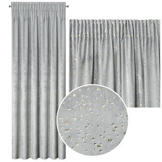 Zasłona gotowa na taśmie LAJLA 140x270 Design91 srebrna