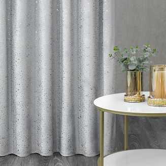 Zasłona gotowa na taśmie LAJLA 140x270 Design91 srebrna