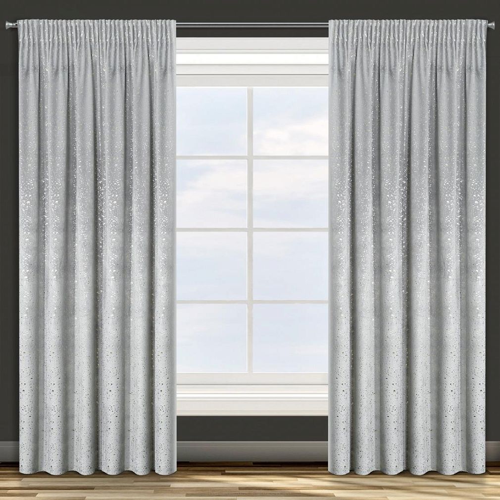 Zasłona gotowa na taśmie LAJLA 140x270 Design91 srebrna