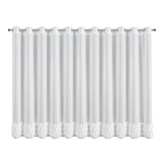 Zasłona gotowa na przelotkach ROSES 400x160 Eva Minge Eurofirany biały