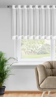 Firana gotowa na przelotkach LUISA 400x80 Eurofirany biały