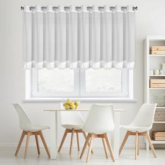 Firana gotowa na przelotkach LUISA 400x80 Eurofirany biały