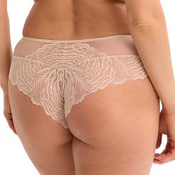 Brazyliany damskie z koronką i tiulem Jessia 1229 beżowe