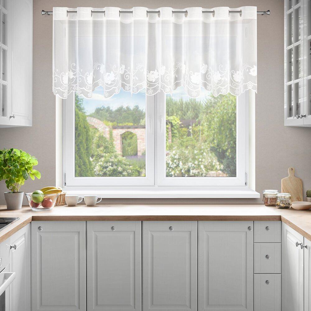 Firana gotowa na przelotkach LETI 350x70 Eurofirany biały