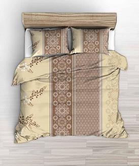 Poszewka z kory 70x80 wzór brązowe beżowe pionowe pasy