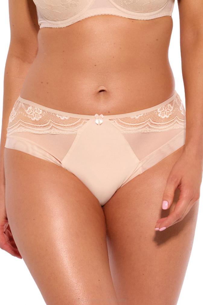 Figi damskie z koronką i tiulem Astrid 1261 beżowe
