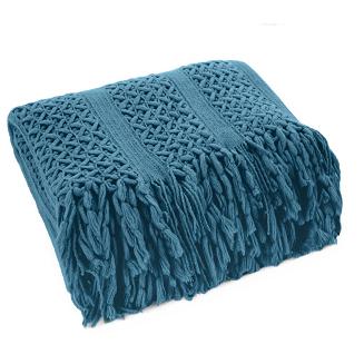 Koc narzuta AKRYL 130x170 Eurofirany granatowy