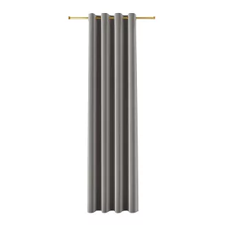 Zasłona gotowa na przelotkach BLACKOUT VELVET 140x240 jasnoszara