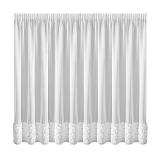 Zasłona gotowa na taśmie ROSES 350x270 Eva Minge Eurofirany biały