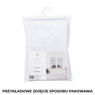 Firanka żakardowa gotowa na żabki IRENA 420x160 biała