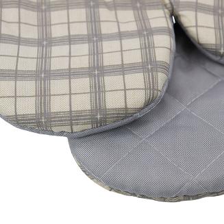 Rękawice kuchenne 18x27 z magnesem 2 szt. kremowe szare wzór kuchnia mamy