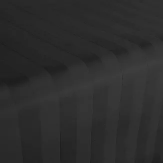 Prześcieradło satyna bambusowo-bawełniana STRIPE BLACK 220x260 Darymex jednokolorowe czarne