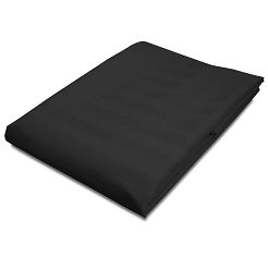 Prześcieradło satyna bambusowo-bawełniana STRIPE BLACK 220x260 Darymex jednokolorowe czarne