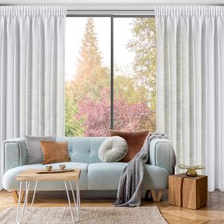 Firana gotowa na taśmie LENA 140x270 Eurofirany biały