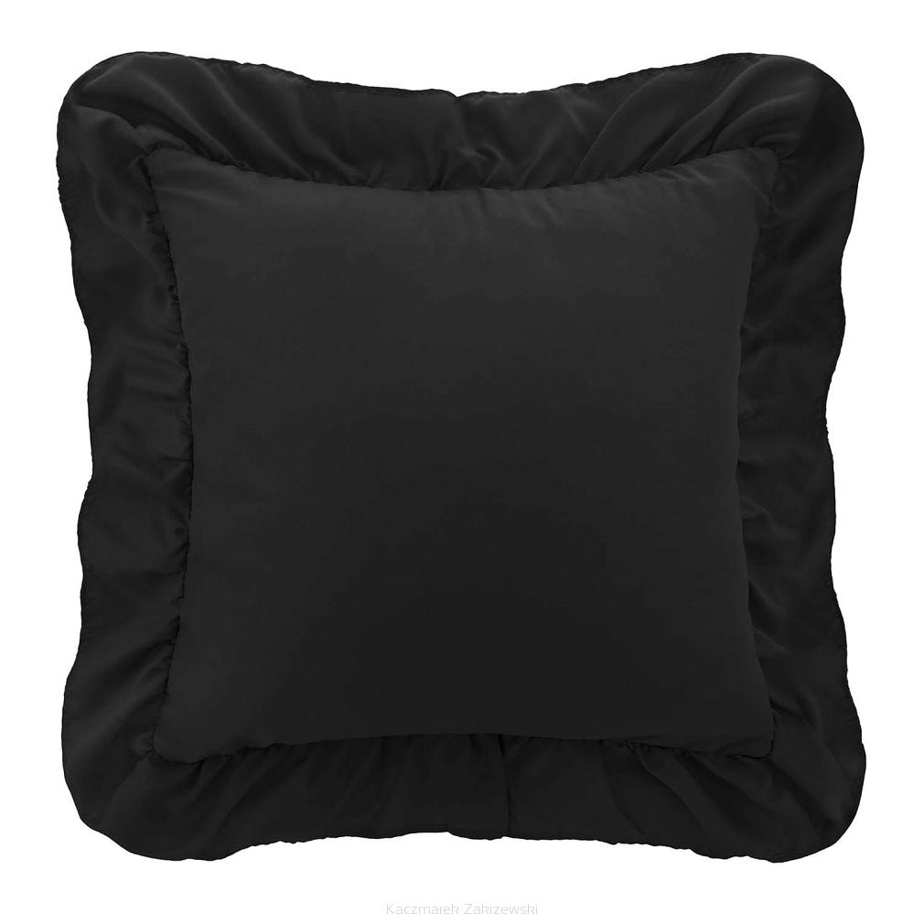 Poszewka do pościeli z falbanką RUFFY 40x40 czarna