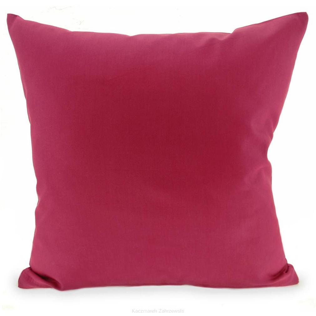Poszewka satyna bawełniana 40x40 Fan bordowa