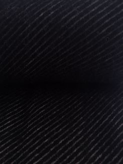 Koc z wełny nowozelandzkiej MAGDA 150x200 diagonalny czarny