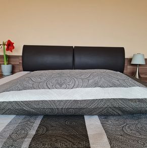 Pościel flanelowa 200x220 ornamenty szara khaki kremowa
