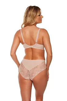 Biustonosz z koronką Semi-Soft Leandra 1241 półusztywniany różowy