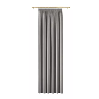 Zasłona gotowa na taśmie BLACKOUT VELVET 140x230 jasnoszara