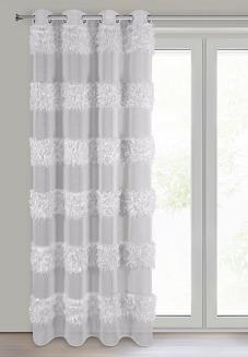 Firana gotowa na przelotkach MARGARET 140x250 Eurofirany srebrny