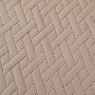 Narzuta dekoracyjna DASH 220x240 pikowana ciemnobeżowa