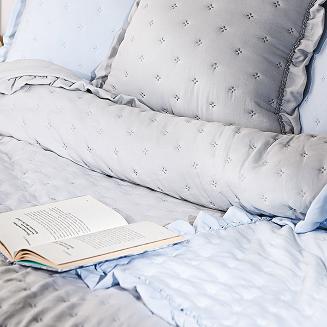 Narzuta dekoracyjna z falbaną WERONA 170x210 szara