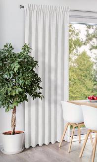 Zasłona gotowa na taśmie DORA Eurofirany biały