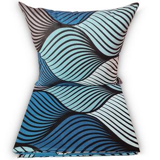 Pościel bawełniana 160x200 szara turkusowa stalowa warkocze