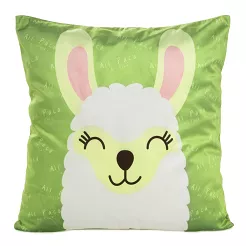 Poszewka dekoracyjna KIDS 45x45 Design91 zielony/biały