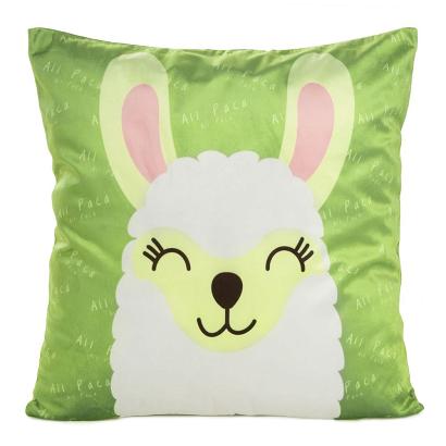 Poszewka dekoracyjna KIDS-2C 45x45 Design91 zielona biała alpaka