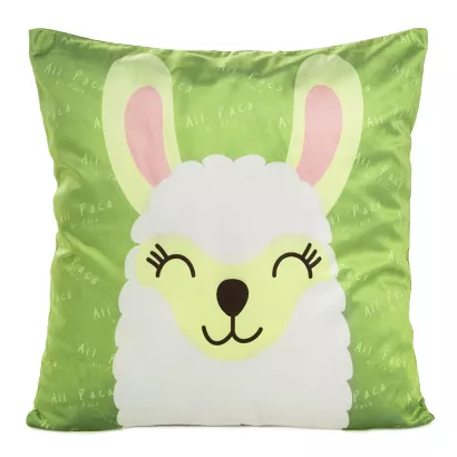Poszewka dekoracyjna KIDS-2C 45x45 Design91 zielona biała alpaka
