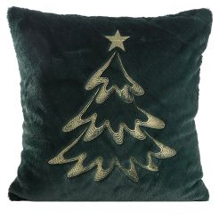 Poszewka dekoracyjna świąteczna 45x45 Eurofirany ciemnozielony
