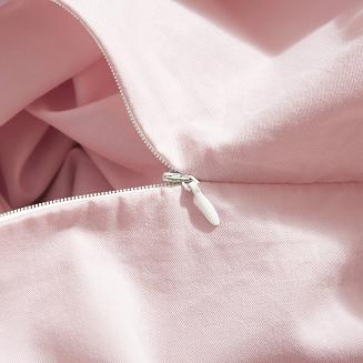 Pościel satyna bawełniana 220x200 SIN jednobarwna pudrowa