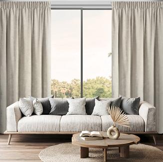 Zasłona gotowa na taśmie NILO 140x270 Eurofirany beżowy