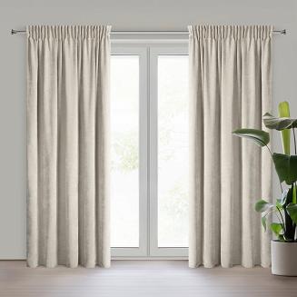 Zasłona gotowa na taśmie NILO 140x270 Eurofirany beżowy