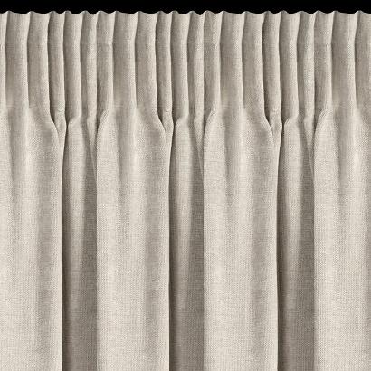 Zasłona gotowa na taśmie NILO 140x270 Eurofirany beżowa o szenilowej strukturze