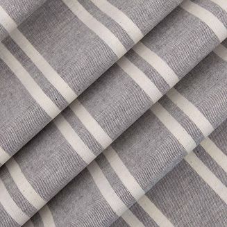 Pościel bawełniana MADRAS 1 140x200 COTTONLOVE EXCLUSIVE szara paski